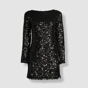 Sachin & Babi NWT Cameron Sequin-embellished Mini Dress In Black Sz 14 MSRP‎ 395